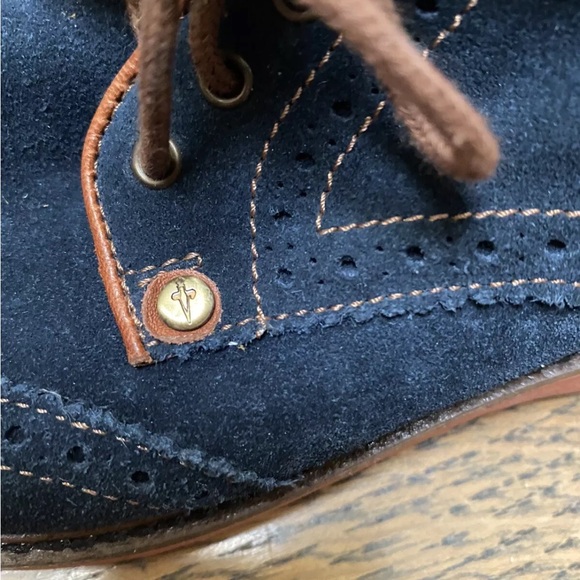 New Cesare Paciotti Boys Blue Suede Ankle Boots Shoes Size 2 34 - Picture 5 of 7